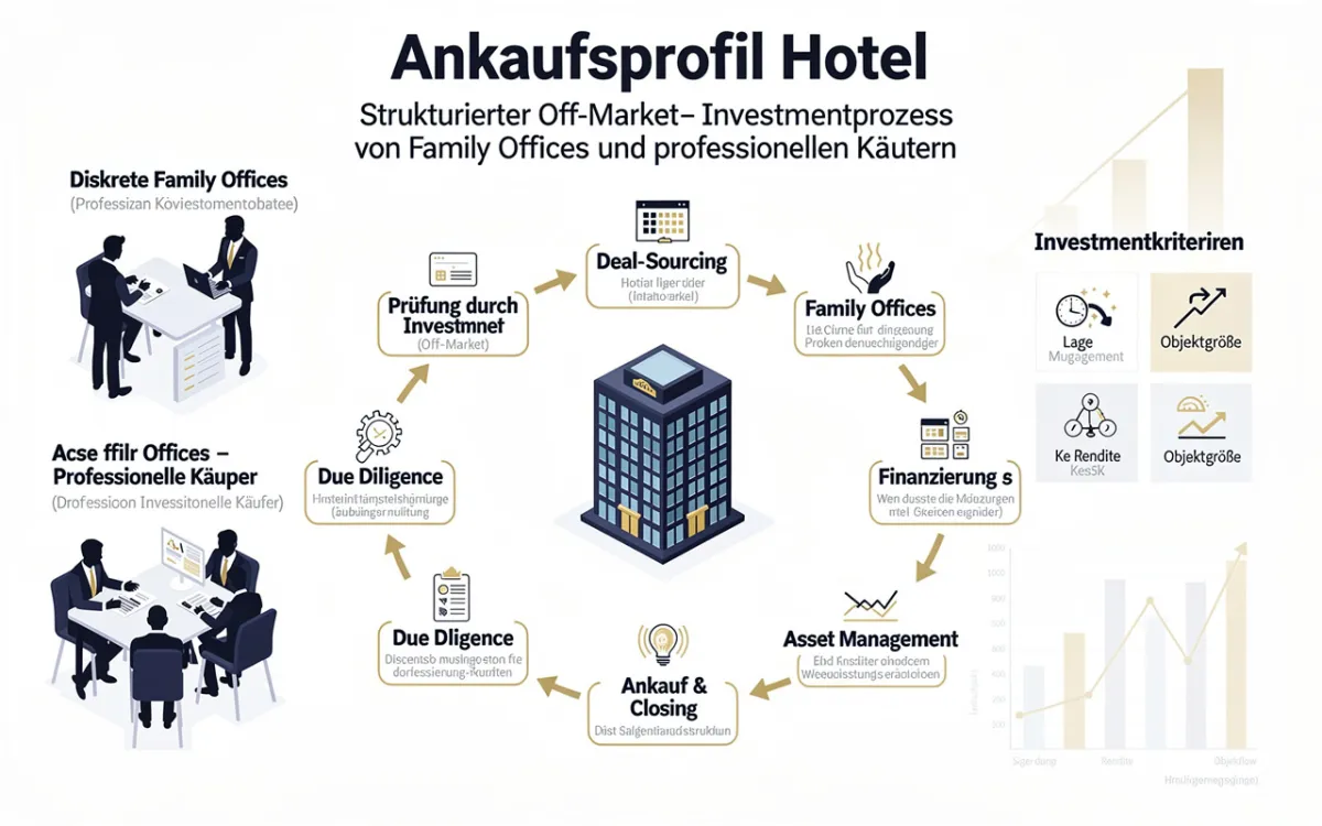 Ankaufsprofil Hotel – strukturierter Off-Market-Investmentprozess von Family Offices und professione