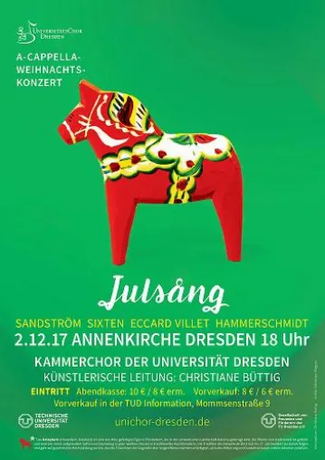 Julsång - Weihnachtskonzert des Universitätschores Dresden Bild: Julsång - Weihnachtskonzert des Universitätschores Dresden