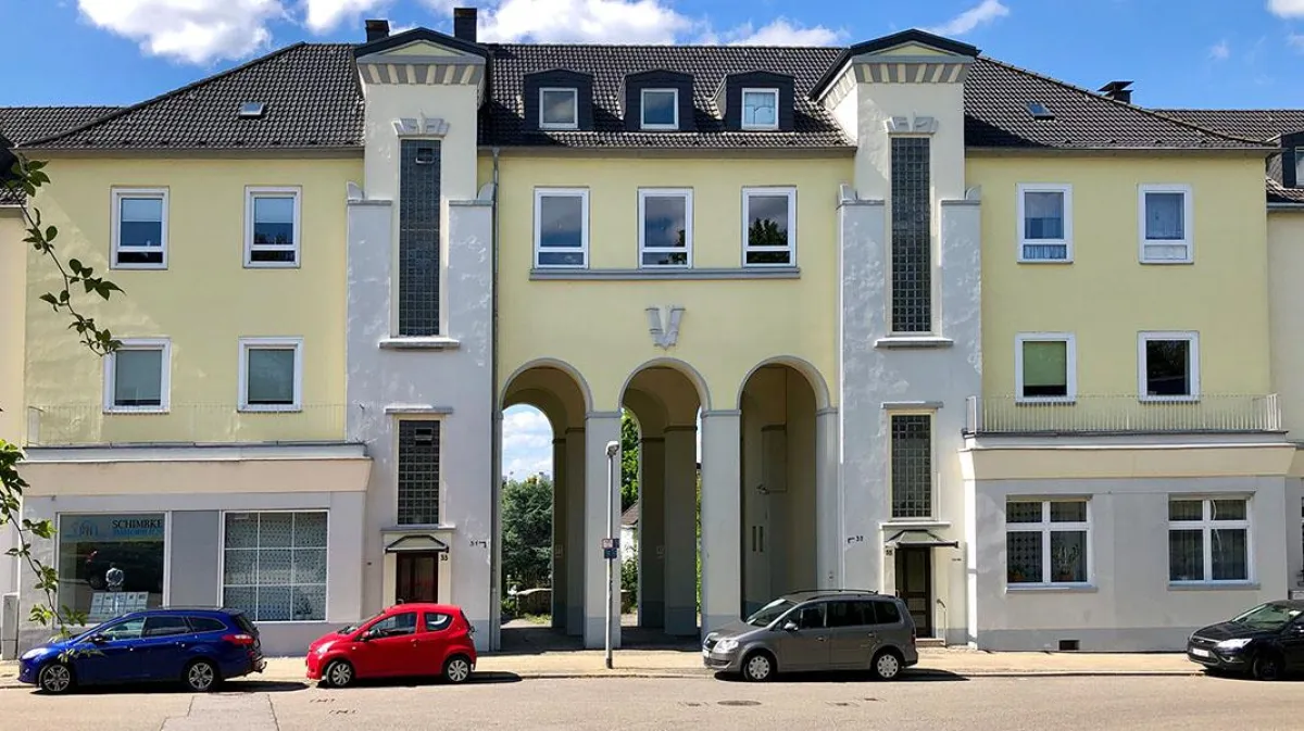 Torhaus der Eyhof-Siedlung (1920-1924) in Essen-Stadtwald. Foto: Wolfgang Zimmer, BDA Essen