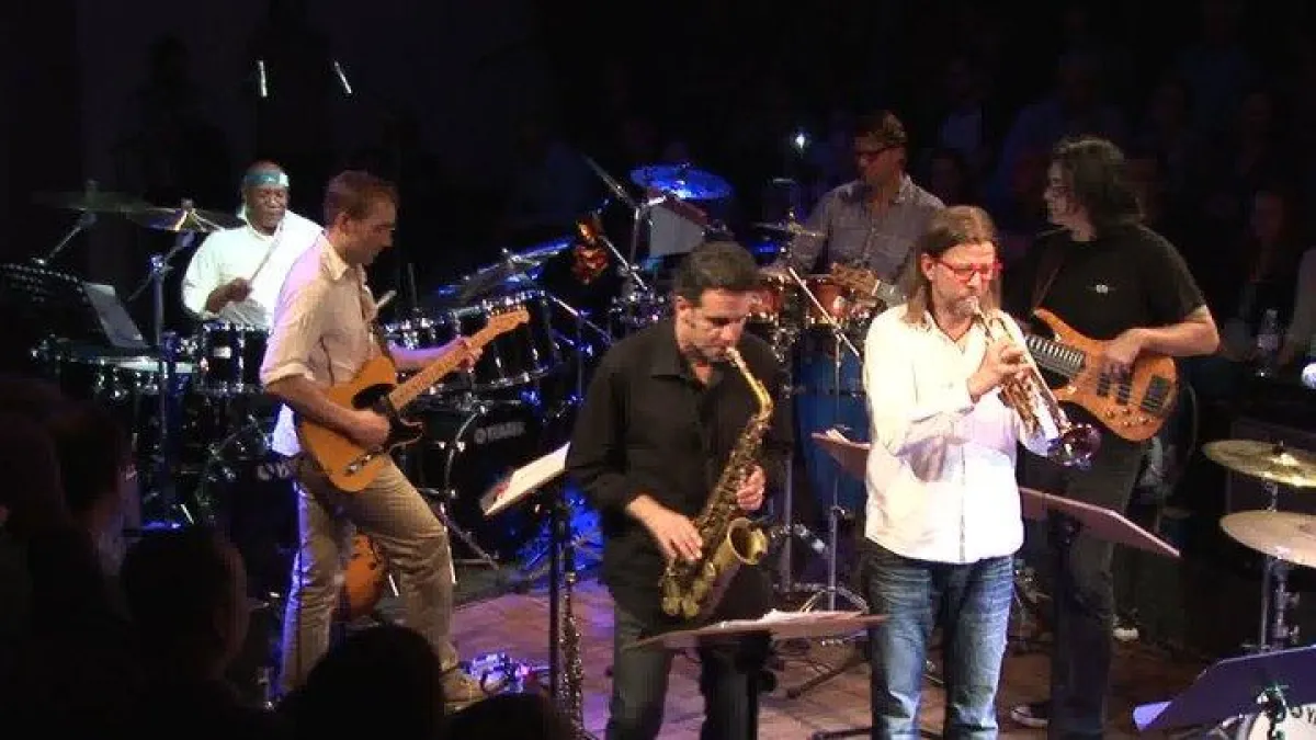 Rüdiger Baldauf mit Billy Cobham, Eric Marienthal, Jimmy Haslip, Bruno Müller, Heiko Himmighofen