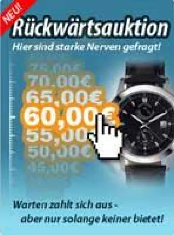 Bild: 3,2,1 Deins? Rückwärtsauktionen erfreuen sich wachsender Beliebtheit