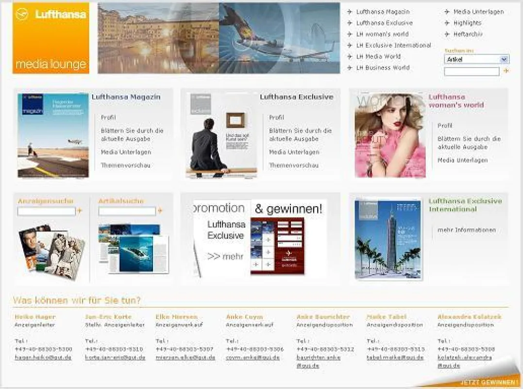 Website www.lhm-lounge.de