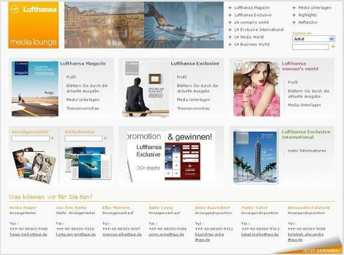 Website www.lhm-lounge.de