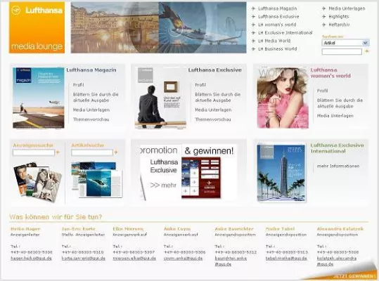 Lufthansa Media Lounge - Steilflug mit InterRed Bild: Lufthansa Media Lounge - Steilflug mit InterRed