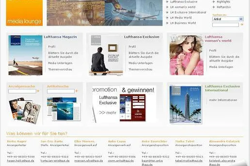 Bild: Lufthansa Media Lounge - Steilflug mit InterRed