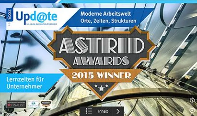 Bild: Internationale Auszeichnung für UPD@TE: NordLevel holt Gold bei den Astrid Awards 2015