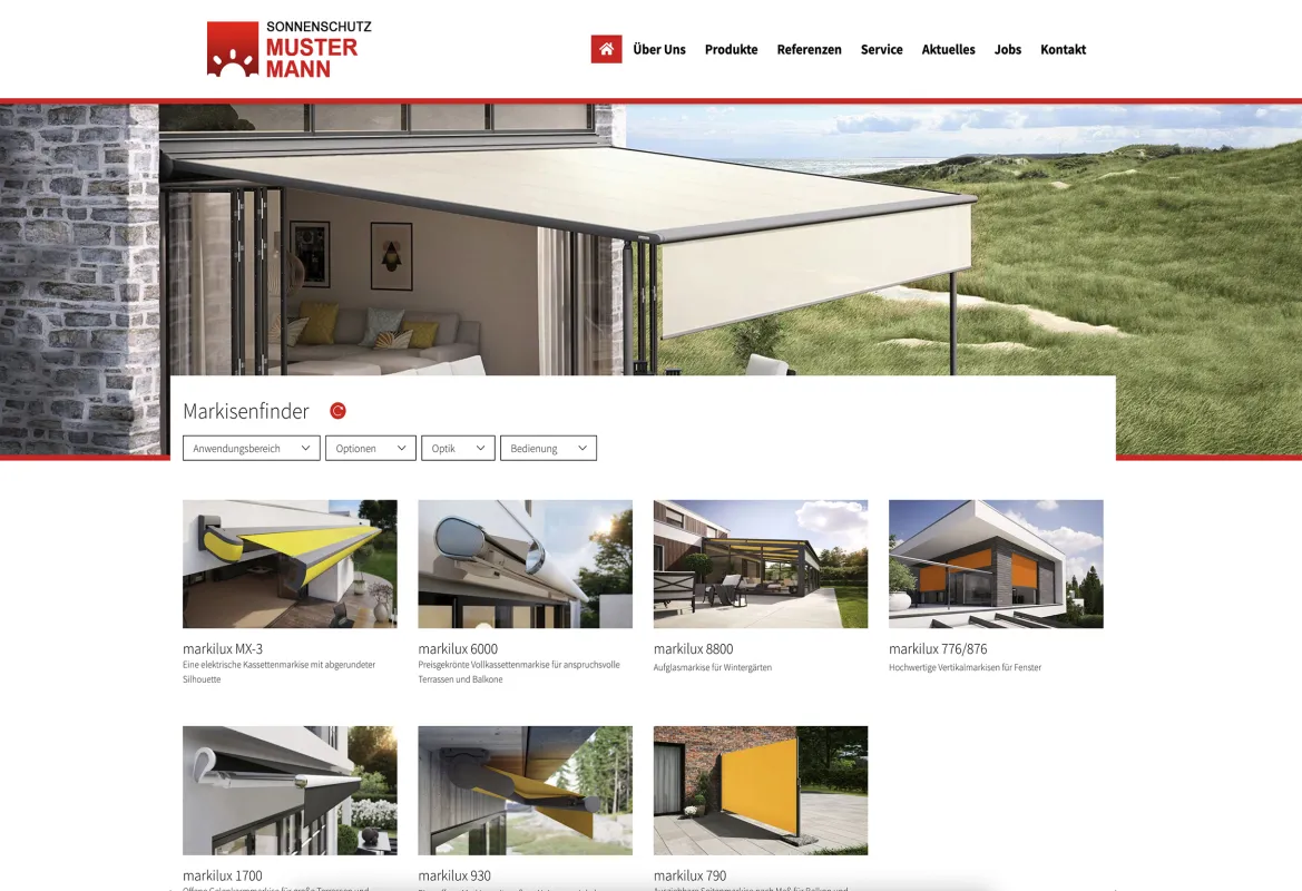 Der Markisenkonfigurator von markilux lässt sich nun auch  auf den Websites von Fachpartnern nutzen. (© markilux)