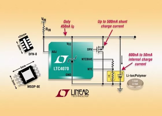 Bild: Linear Technology: Winziges Shunt-Akkuladesystem