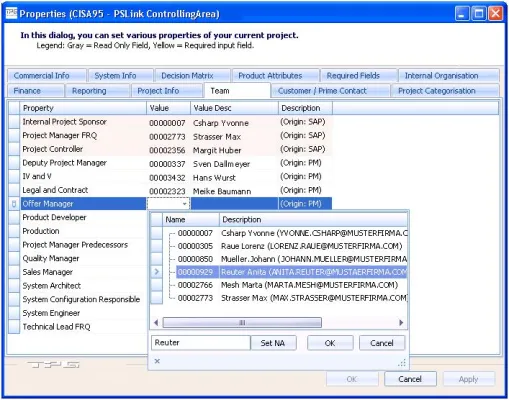 Neues Produkt zu Microsoft Project - Projekt-Stammdaten übersichtlich gegliedert mit TPG ProjectProperties Bild: Neues Produkt zu Microsoft Project - Projekt-Stammdaten übersichtlich gegliedert mit TPG ProjectProperties