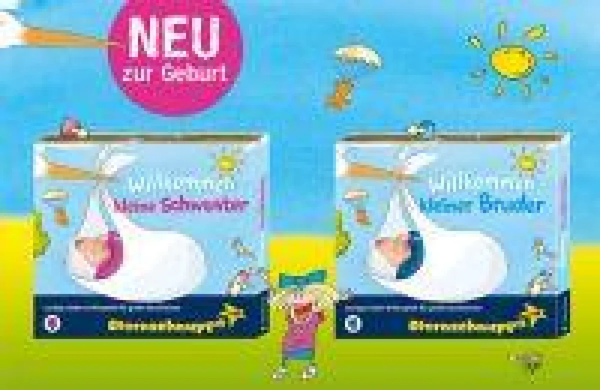 Die neuen CD-Zwillinge mit lustigen Sternschnuppe Liedern für werdende Geschwister