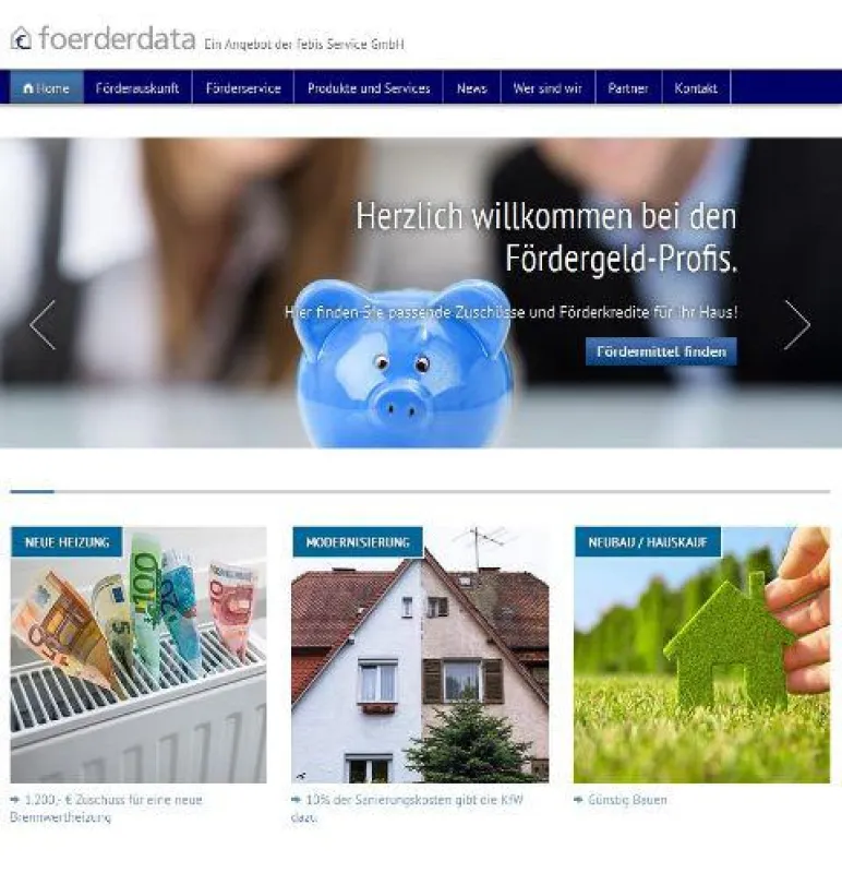 foerderdata.de - eine Informationsquelle, die bares Geld spart!