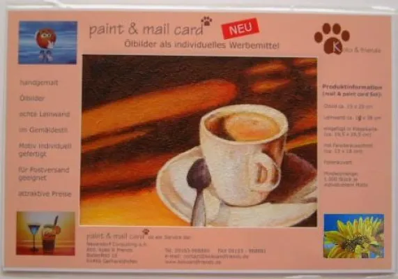Bild: NEU - die paint & mail card - Kunst in der Werbung
