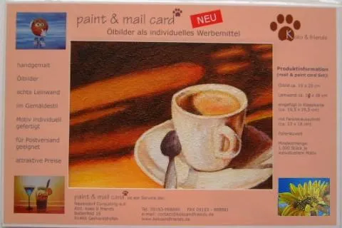 Bild: NEU - die paint & mail card - Kunst in der Werbung
