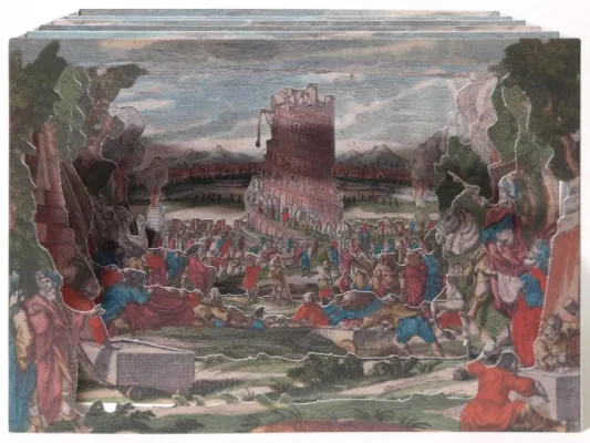 Bild: Neu im Cellarium Web-Klosterladen: "Turmbau zu Babel" - Nachdruck einer Guckkastenkrippe ( 1712 - 1735)