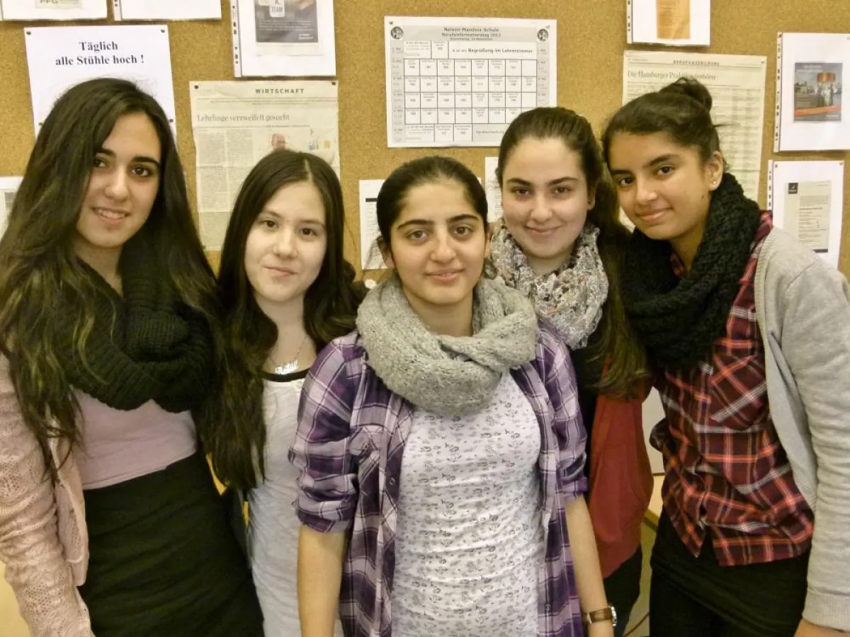 Aygül, Betül, Bessol, Beyza und Sukshi können sich eine Ausbildung bei der HASPA durchaus vorstellen