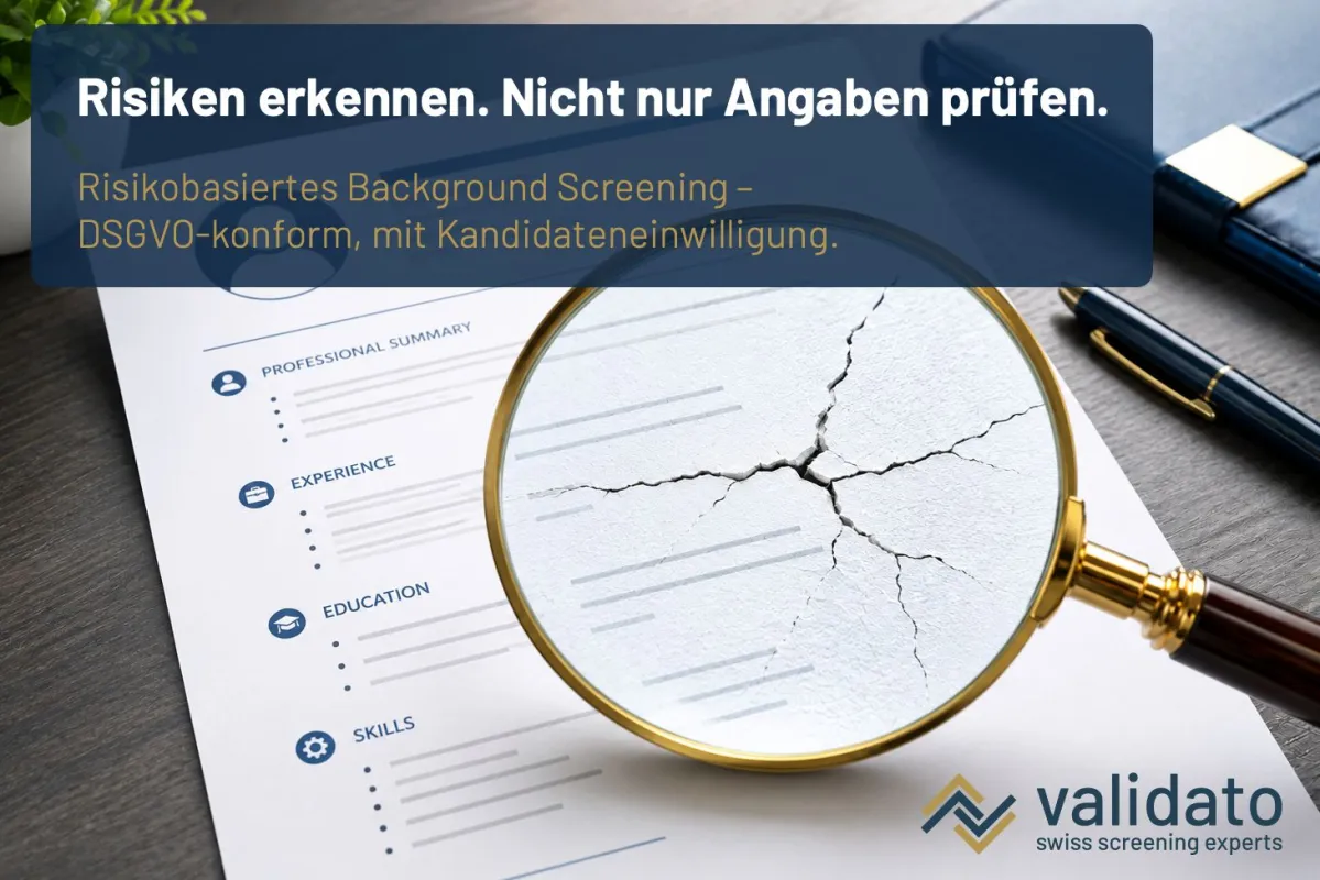 Validato AG prüft, was wirklich zählt: Risiken, nicht nur Angaben (© Validato AG)
