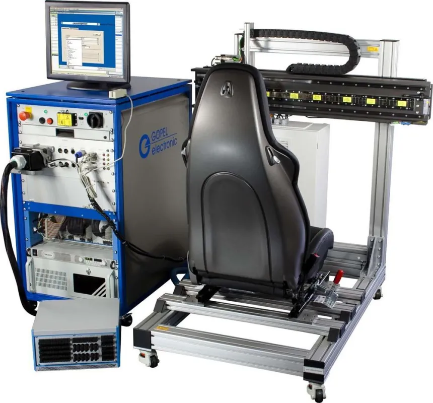 Kombination Testsystem für Autositze mit optischer Inspektion