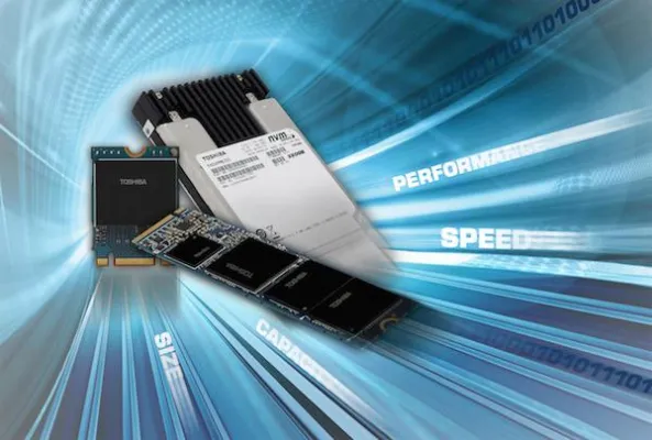 Bild: Toshiba kündigt neue NVMe-PCIe-SSDs für Notebooks, Tablets, PCs und Server an