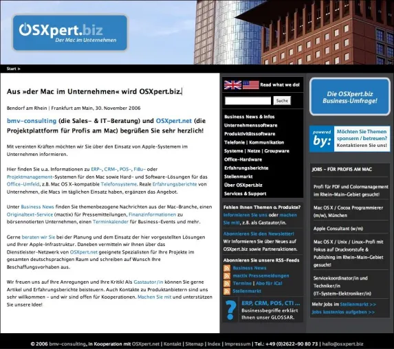 OSXpert.biz – Die neue Plattform für Businessanwender am Mac Bild: OSXpert.biz – Die neue Plattform für Businessanwender am Mac