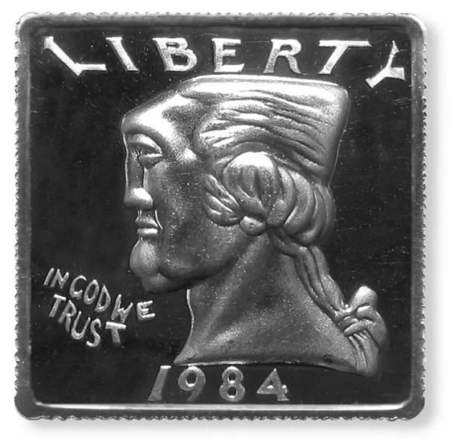 Andor Orand: Squared Quarter, Silber, 1984  Foto: Andor Orand