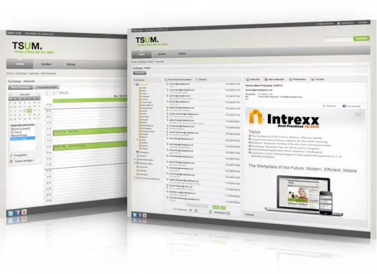Bild: Nach Lotus Notes und SAP integriert Intrexx nun auch Daten aus MS Exchange