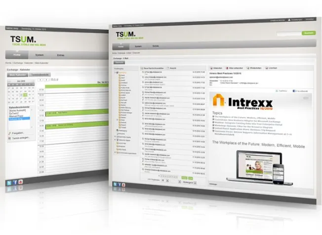 Nach Lotus Notes und SAP integriert Intrexx nun auch Daten aus MS Exchange Bild: Nach Lotus Notes und SAP integriert Intrexx nun auch Daten aus MS Exchange