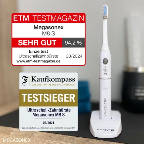 Bild: MEGASONEX® M8 S mit 94,2% als „SEHR GUT“ bewertet