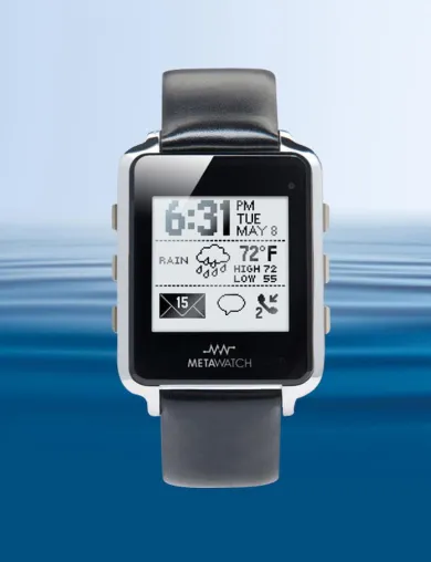Bild: Tragbares Entwicklungssystem für „Connect-watch“-Anwendungen – Mit der Meta Watch alles im Blick