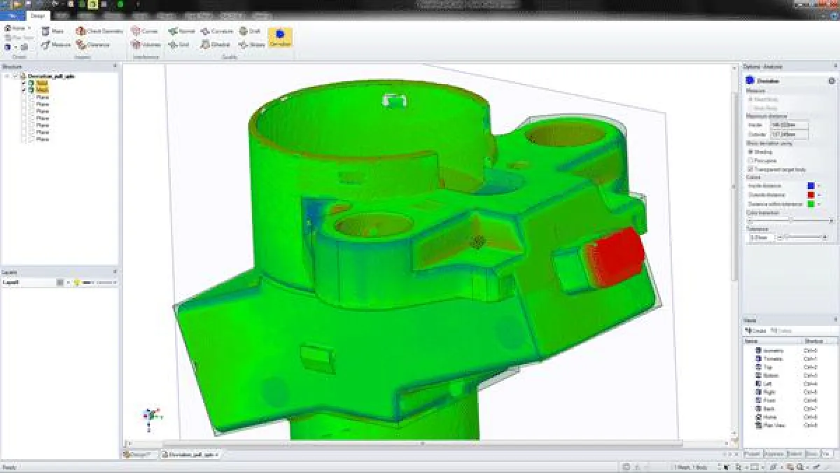 SpaceClaim 2012+ beinhaltet neue Funktionen für den Modellaufbau auf der Basis von Netzdaten.