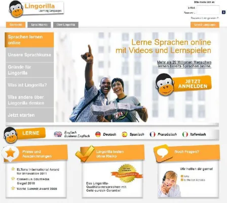 Bild: Lingorilla punktet nach Relaunch mit Video-Sprachkursen und interaktiven Lernspielen