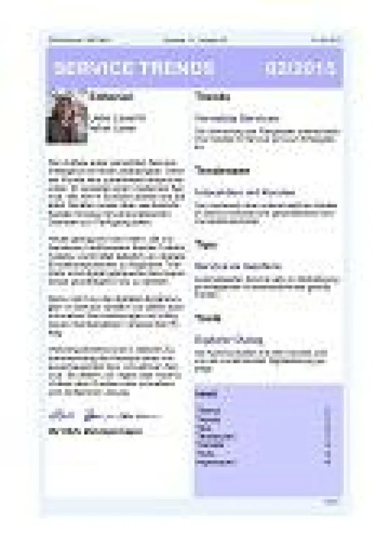 Newsletter SERVICE TRENDS 022015
