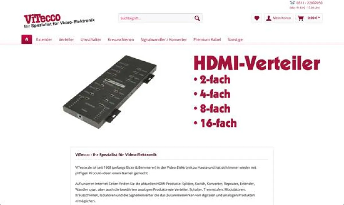 www.vitecco.de, neuer Online-Shop