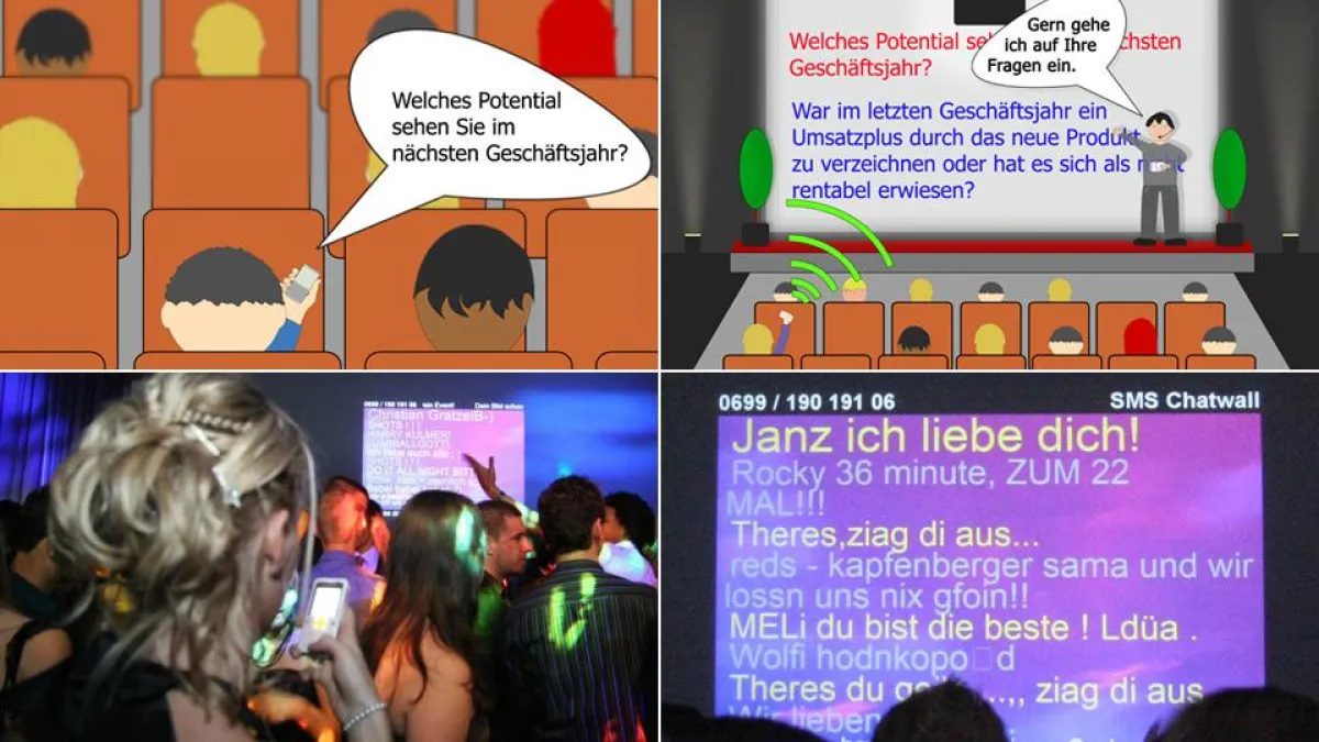 SMS Chatwall 4.1 - Mit Textnachrichten auf Konferenzen und Partys das Publikum einbinden