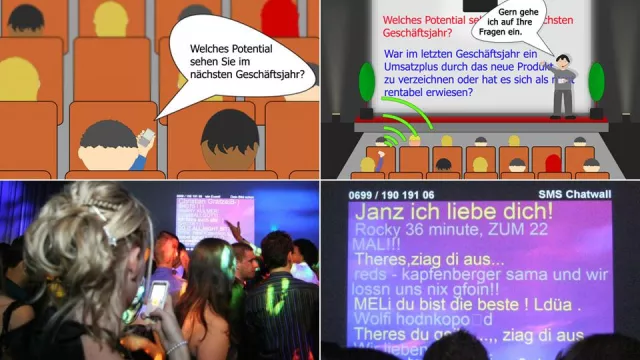 Bild: Neue SMS Chatwall v 4.1 – Mit Textnachrichten auf Konferenzen und Partys das Publikum aktiv einbinden