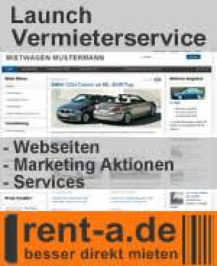 rent-a.de launcht Vermieterservice. News, Fakten, Marketing, Webseite.