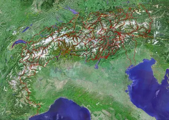Bild: outdooractive.com präsentiert ein Planungs-Tool für die Alpenüberquerung mit dem Mountainbike