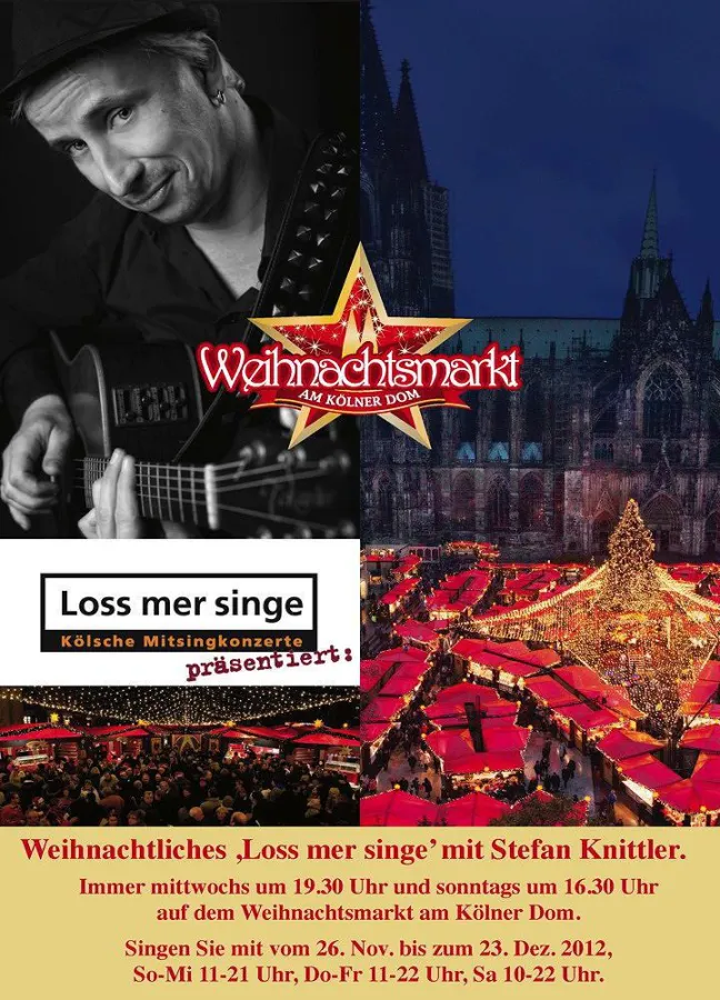 Loss mer singe auf dem Weihnachtsmarkt