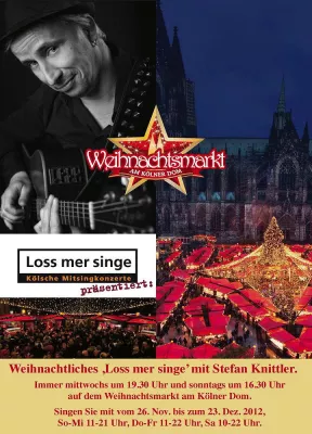 Bild: Weihnachtsmarkt am Kölner Dom öffnet am 26. November 2012 seine Tore
