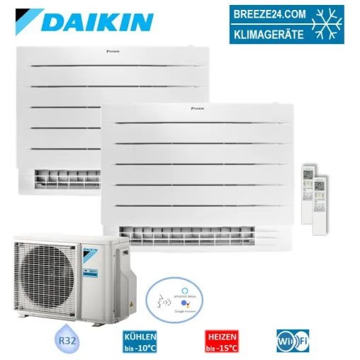 Bild: DAIKIN Klimaanlagen Set CVXM20A + FVXM35A Truhengerät Perfera + 2MXM50N für 2 Zimmer mit 20 & 35 m²
