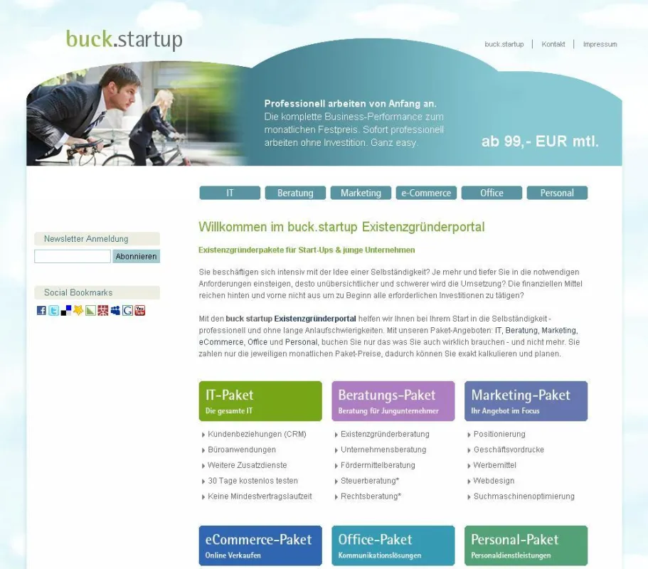 Screenshot - buck.startup Existenzgründerportal