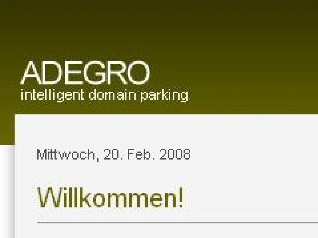 www.adegro.de - intelligentes Domain-Parking