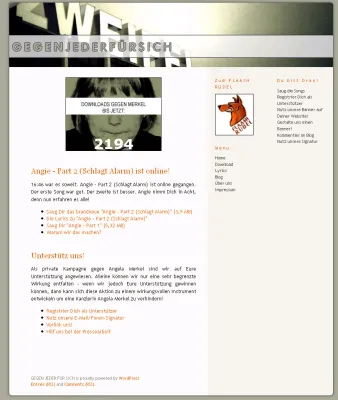 Bild: MP3-Musikdownloads gegen Angela Merkel im Internet
