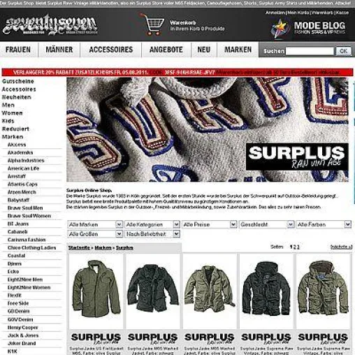 Bild: Surplus Raw Vintage Outdoor Bekleidung - der 77onlineshop setzt den Gegentrend zu überteurer Spezialkleidung