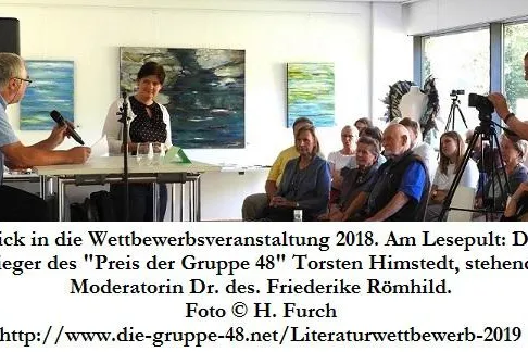 Bild: Ausschreibung des Literaturwettbewerbs 2019 der Gruppe 48 e.V.