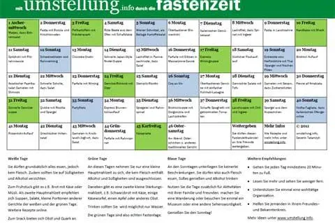 Mit umstellung.info durch die Fastenzeit Bild: Mit umstellung.info durch die Fastenzeit