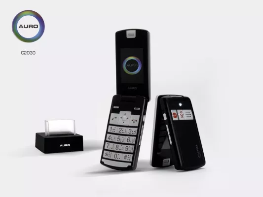 Bild: AURO C2030 – Neues Großtasten Klapphandy mit Blindenschrift