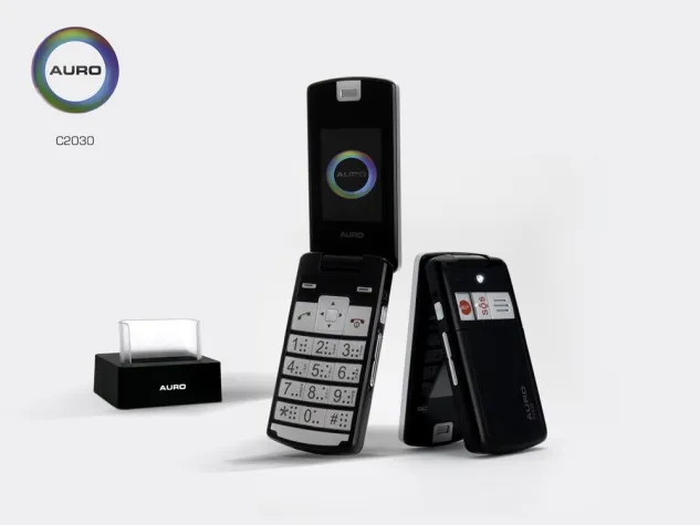 Bild: AURO C2030 – Neues Großtasten Klapphandy mit Blindenschrift