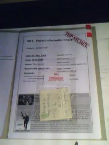 Bild: Agentenbriefing als Einladung zur 007-VIP-Premiere