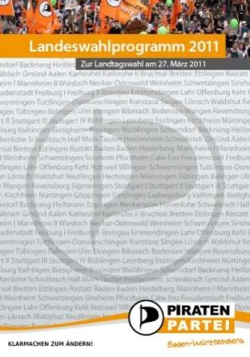 Piratenpartei Baden-Württemberg veröffentlicht Wahlprogramm Bild: Piratenpartei Baden-Württemberg veröffentlicht Wahlprogramm