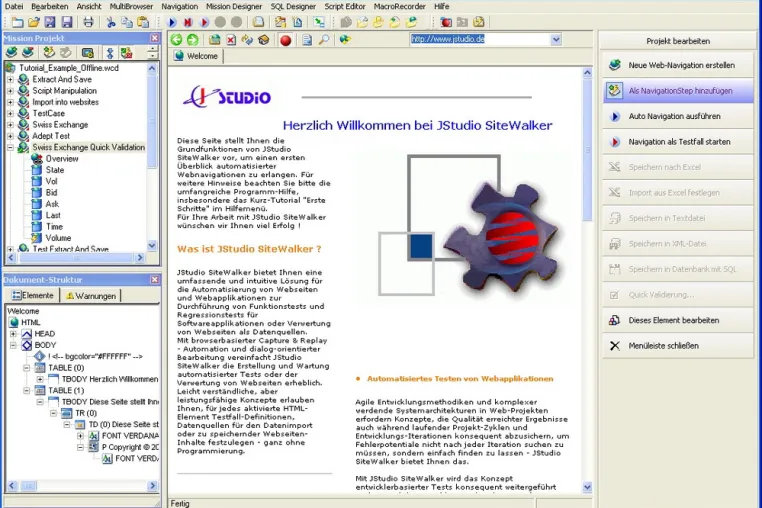 Bild: JStudio SiteWalker 2.5: eBusiness-Anwendungen professionell testen